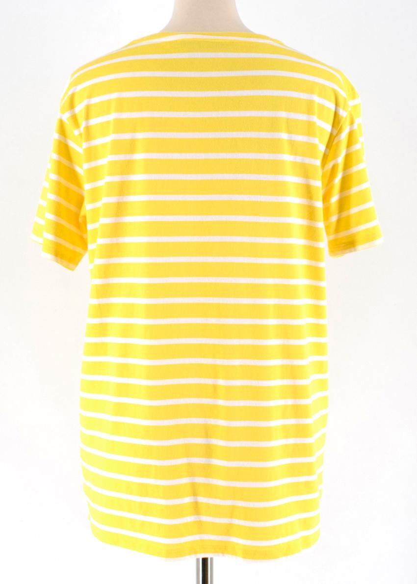Karl Lagerfeld Yellow Cotton Striped Tshirt