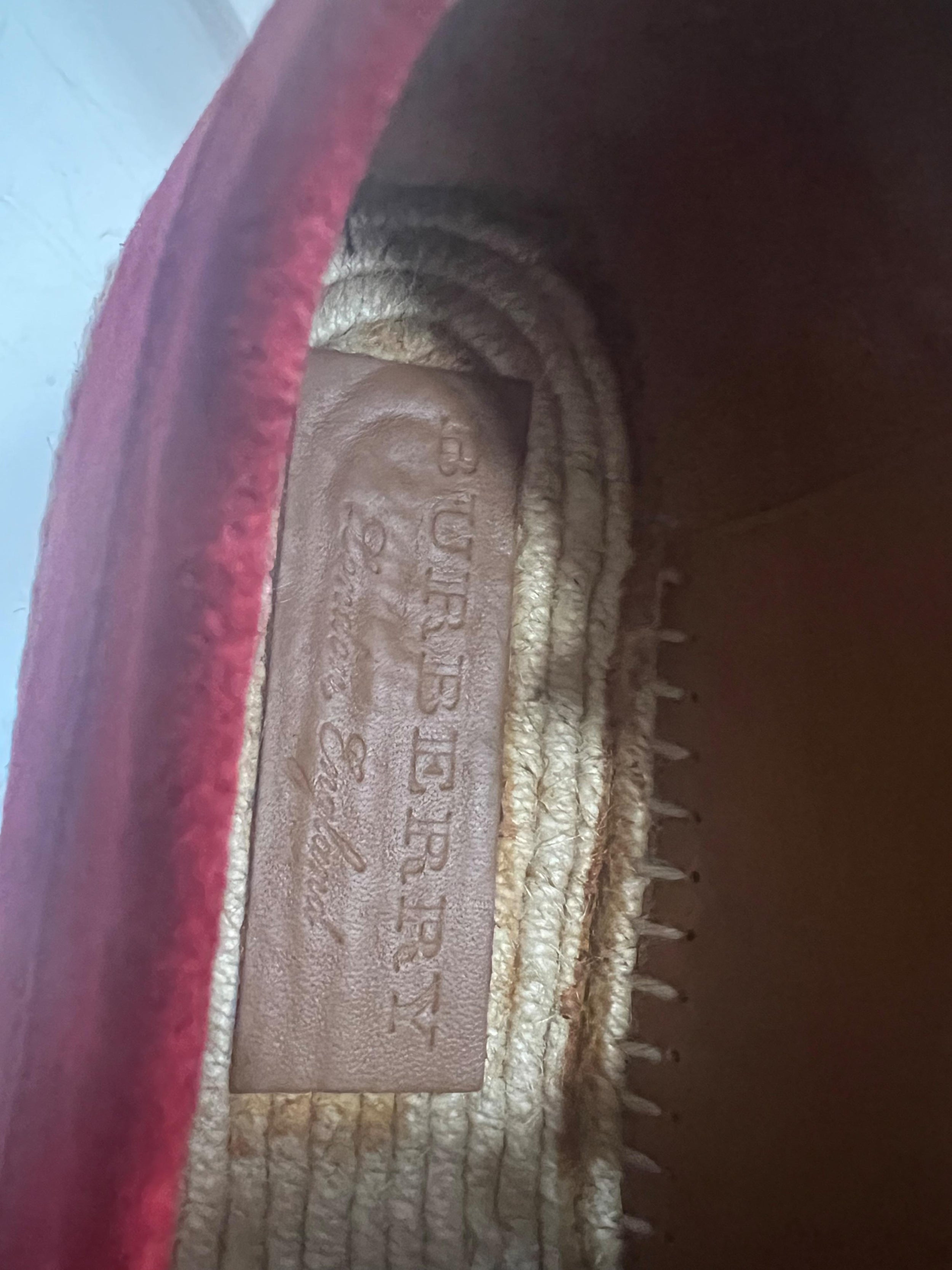 Burberry Red Suede Loafers