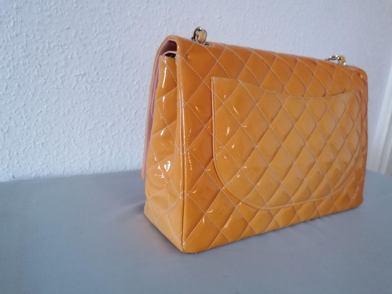 Chanel Patent Leather Jumbo Double Flap Bag