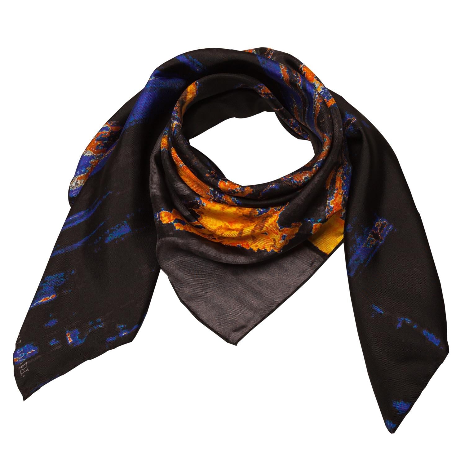 Rosemary Goodenough River Through a Curtain VII Silk Scarf