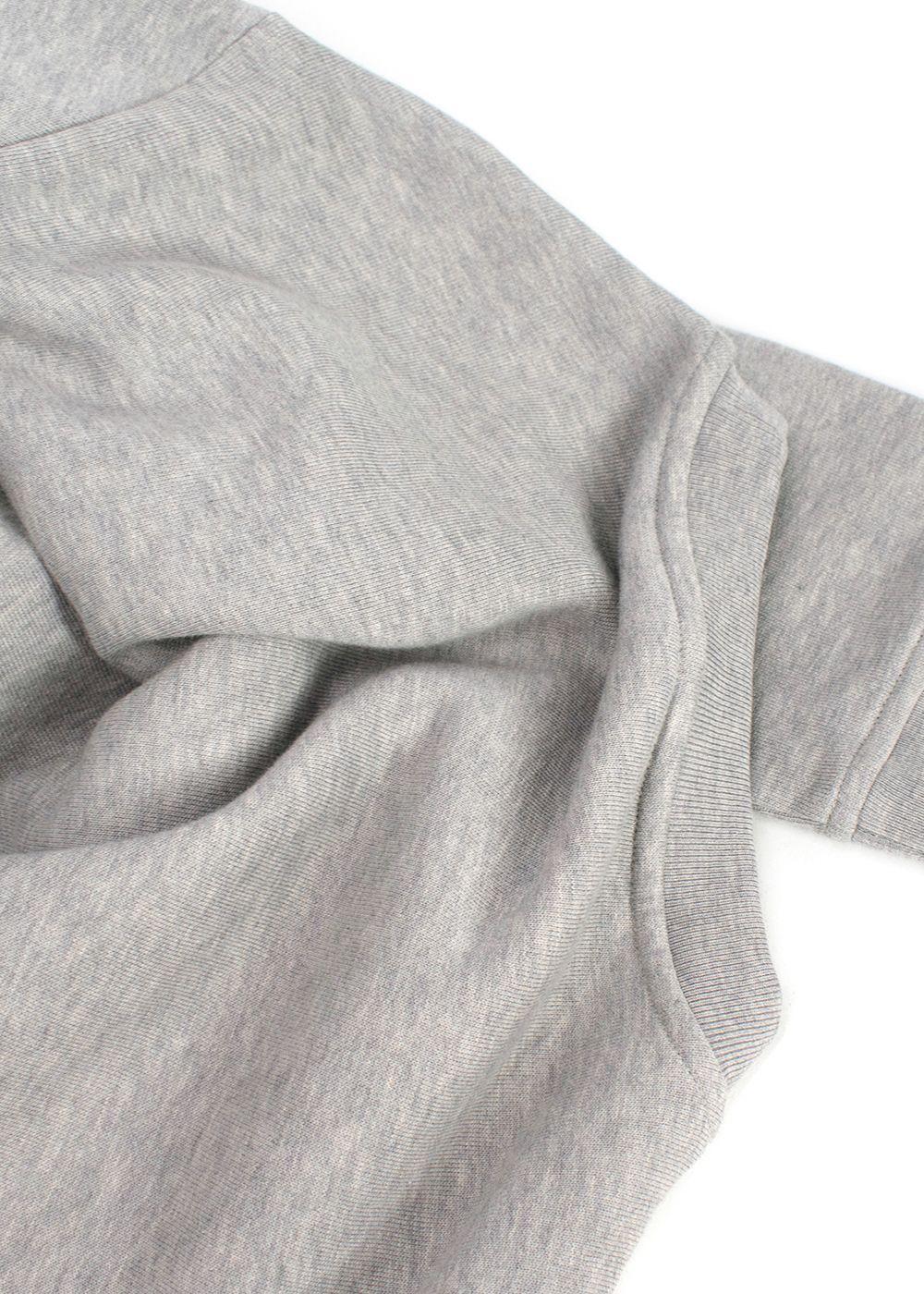 Hermes Grey Crewneck Jumper with Leather Detailing