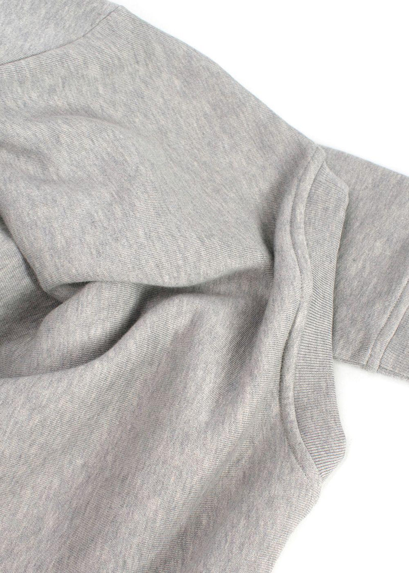 Hermes Grey Crewneck Jumper with Leather Detailing