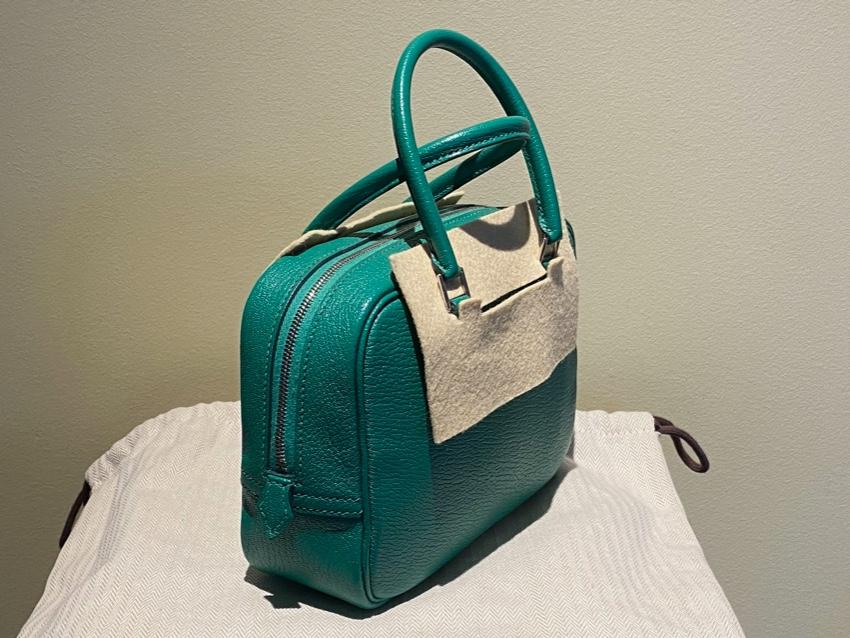 Hermes Mysore Goatskin Green Mini Plume II PHW