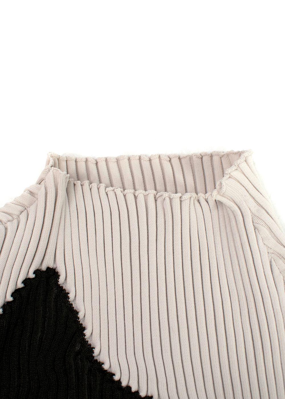 Issey Miyake Technical Jersey Pleated Colour-block Top