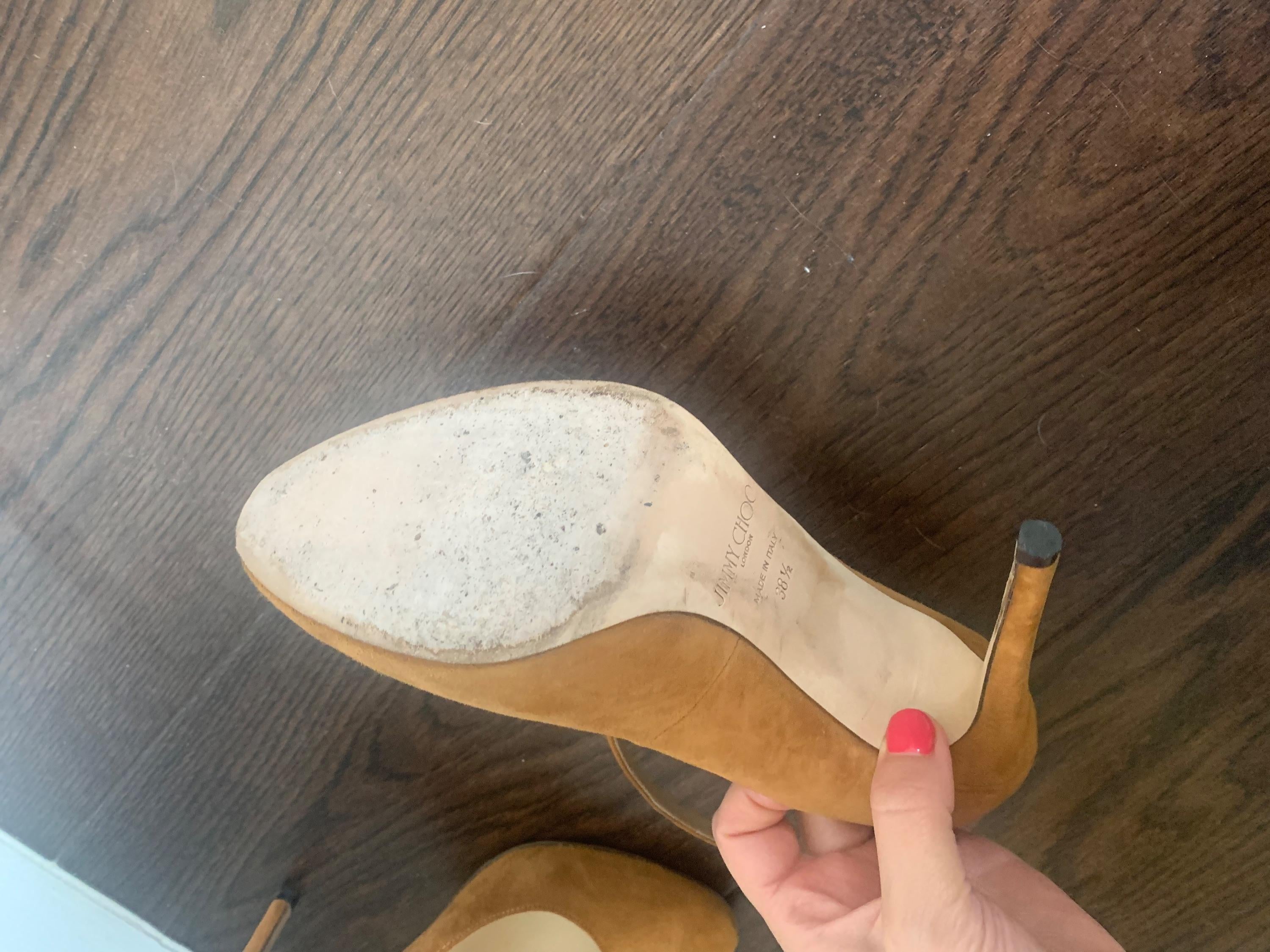 Tan Suede Helena Ankle Strap Pumps