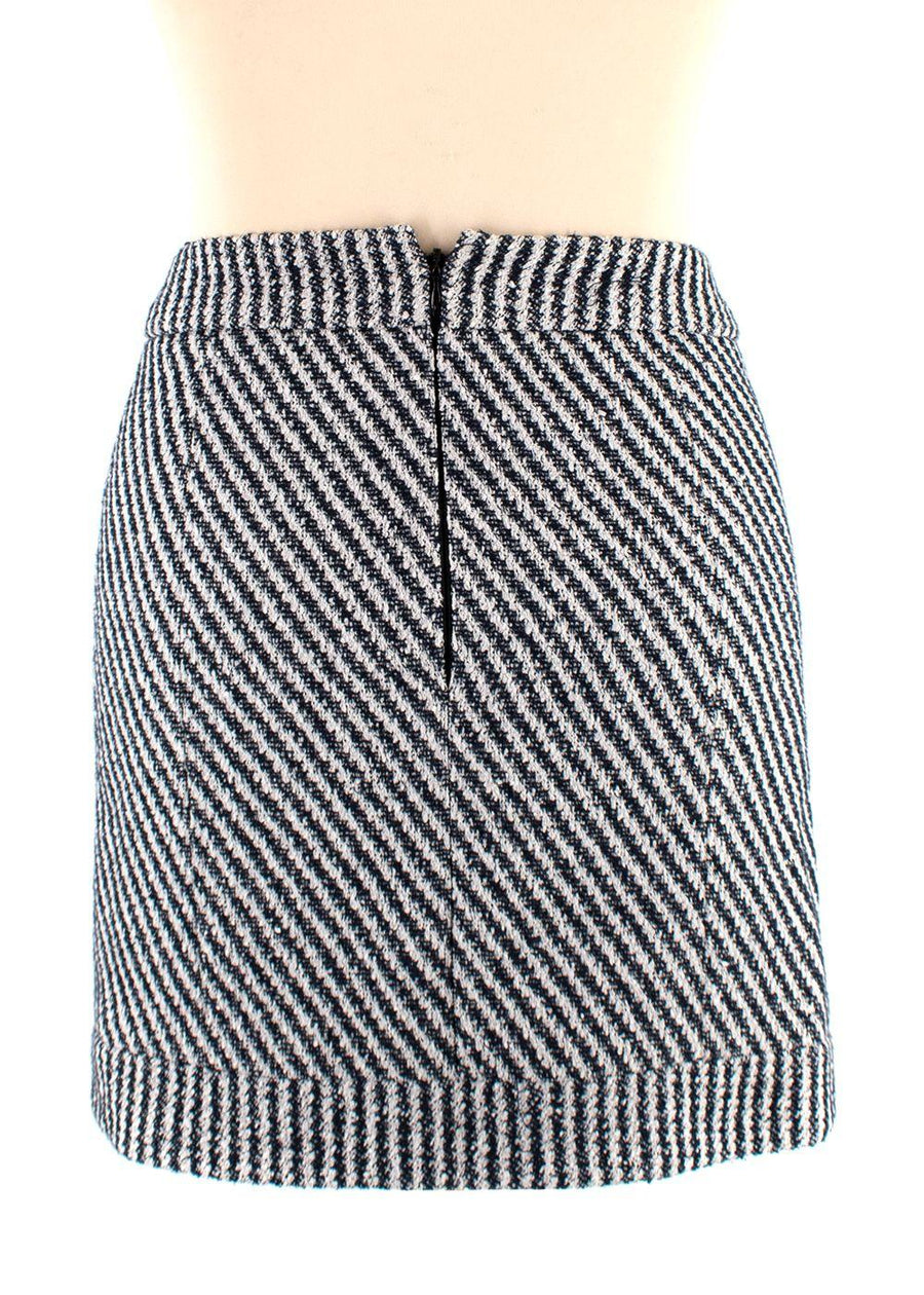 Chanel Black & White Tweed Mini Skirt