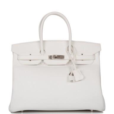 Hermes White Birkin 40 Retourne with Palladium Hardware