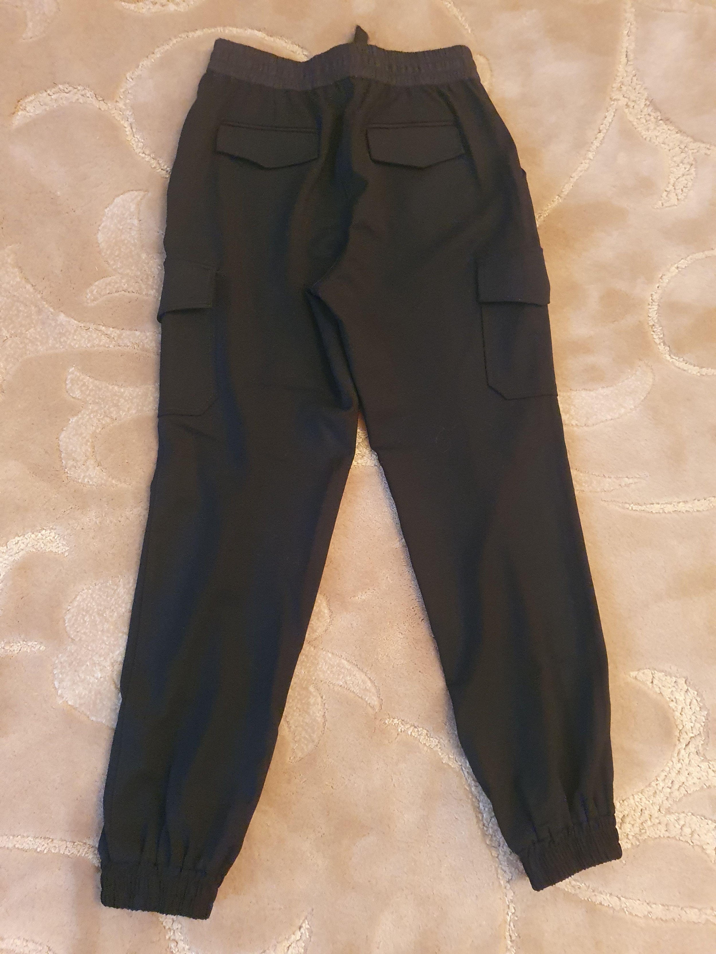 Black Wool Cargo Pants