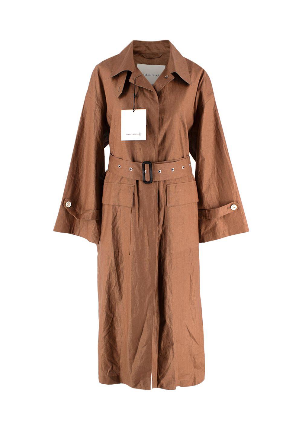 Mackintosh Long Lightweight Brown Trench Coat