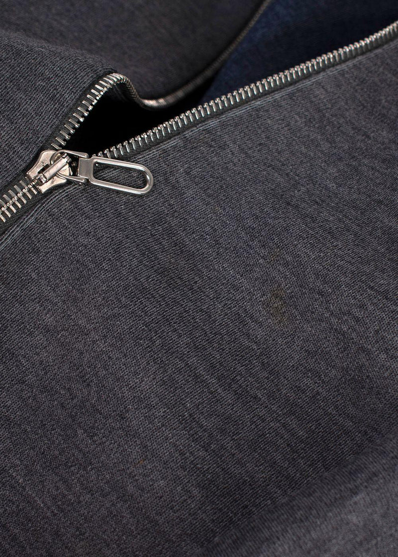 Dior Grey Virgin Wool Blend Double Zip Jacket