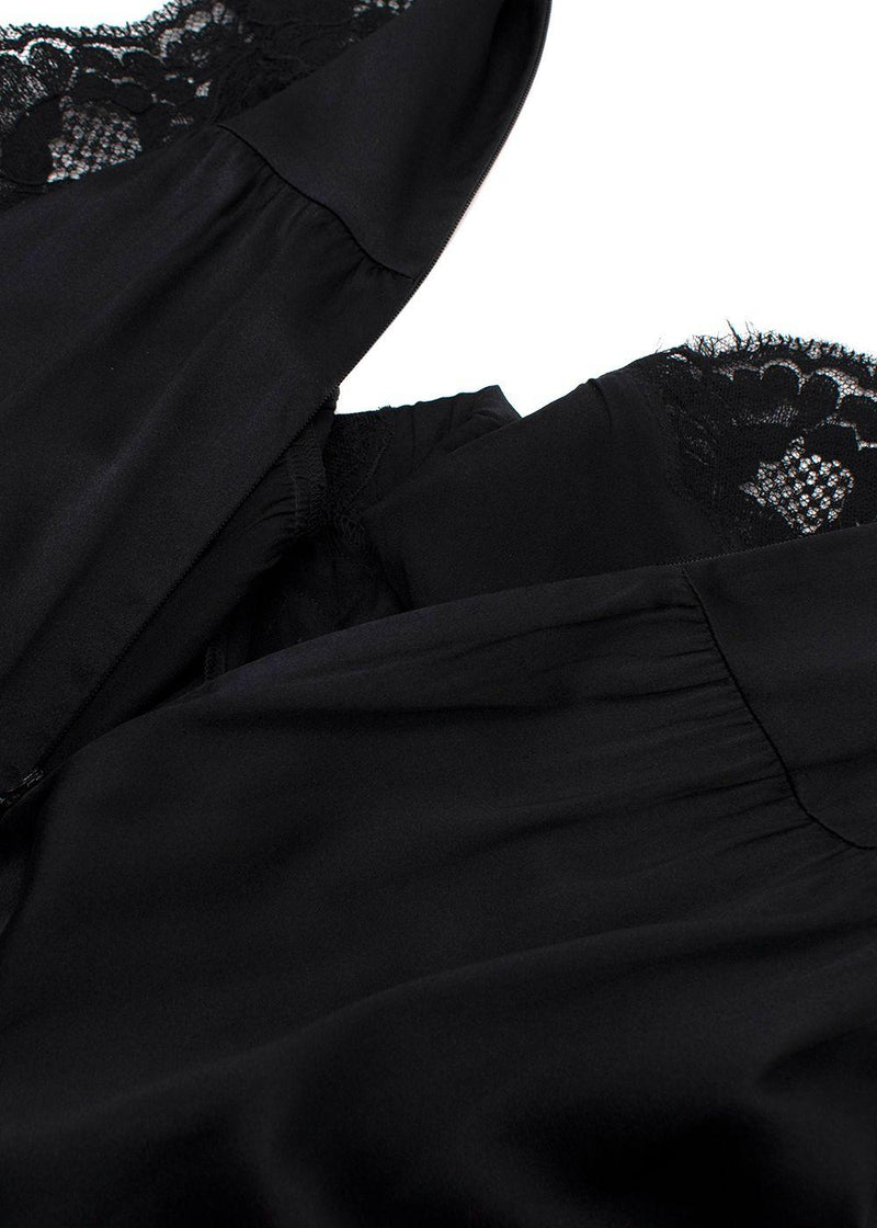 Dolce & Gabbanna Black Semi Sheer Polka Dot Dress