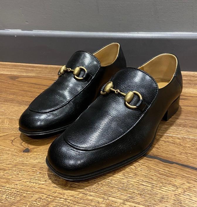 Gucci Black Leather Loafers