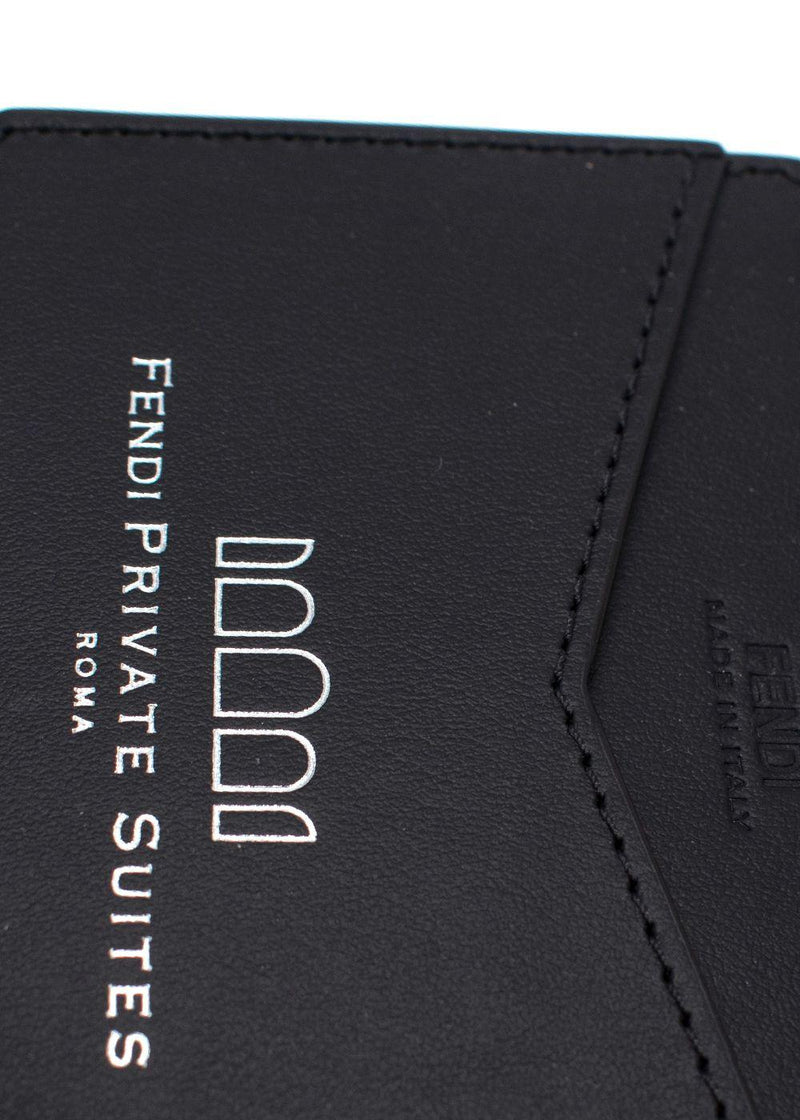 Fendi Monogram Zucca FF Logo Leather Card Holder