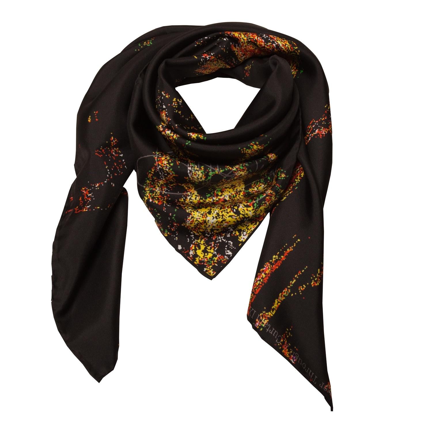 Rosemary Goodenough River Through a Curtain IX Silk Scarf