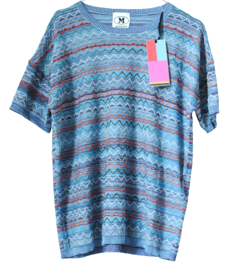 Missoni Blue ZigZag Top