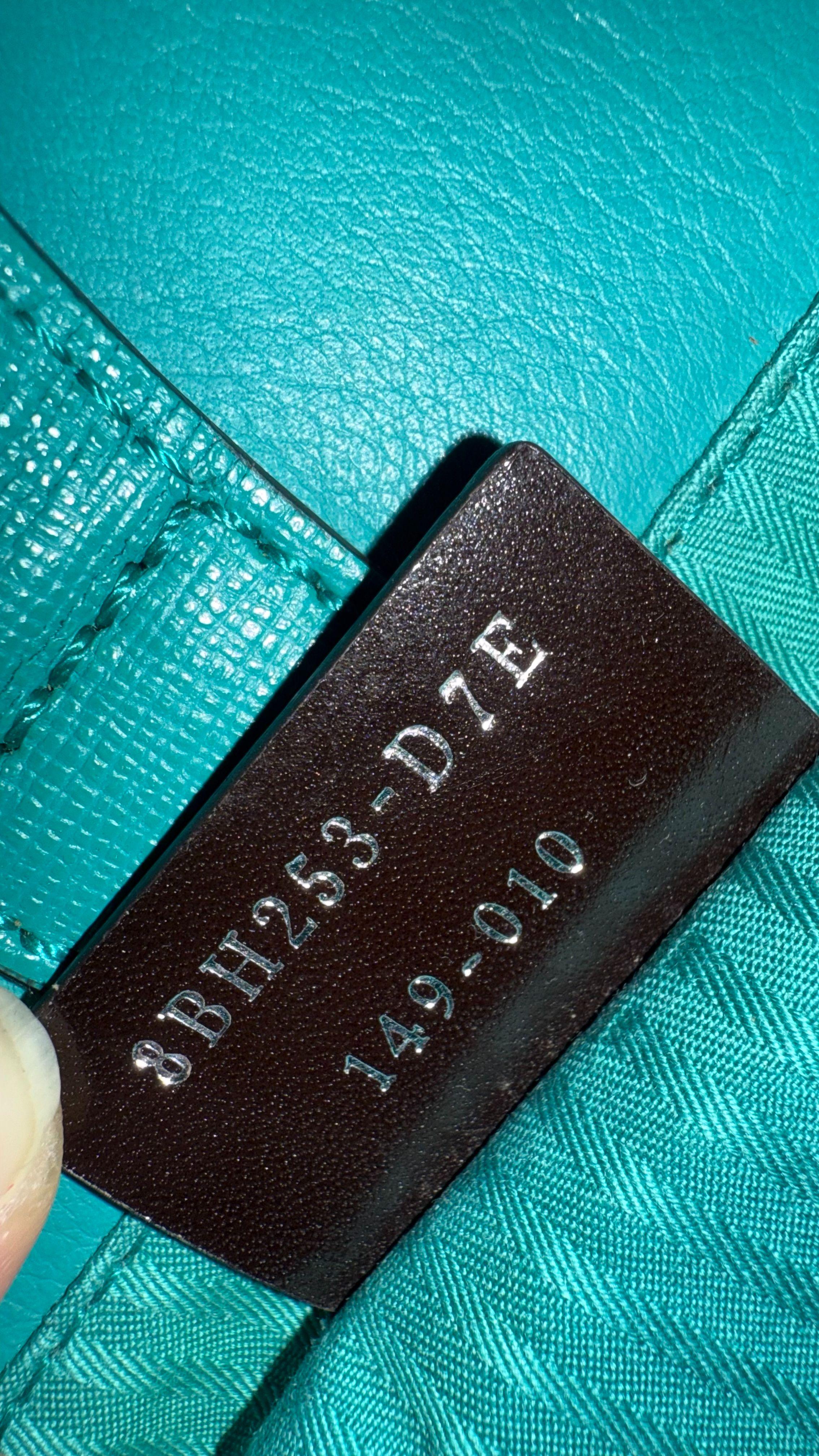 Fendi 2Jours Teal Leather Tote