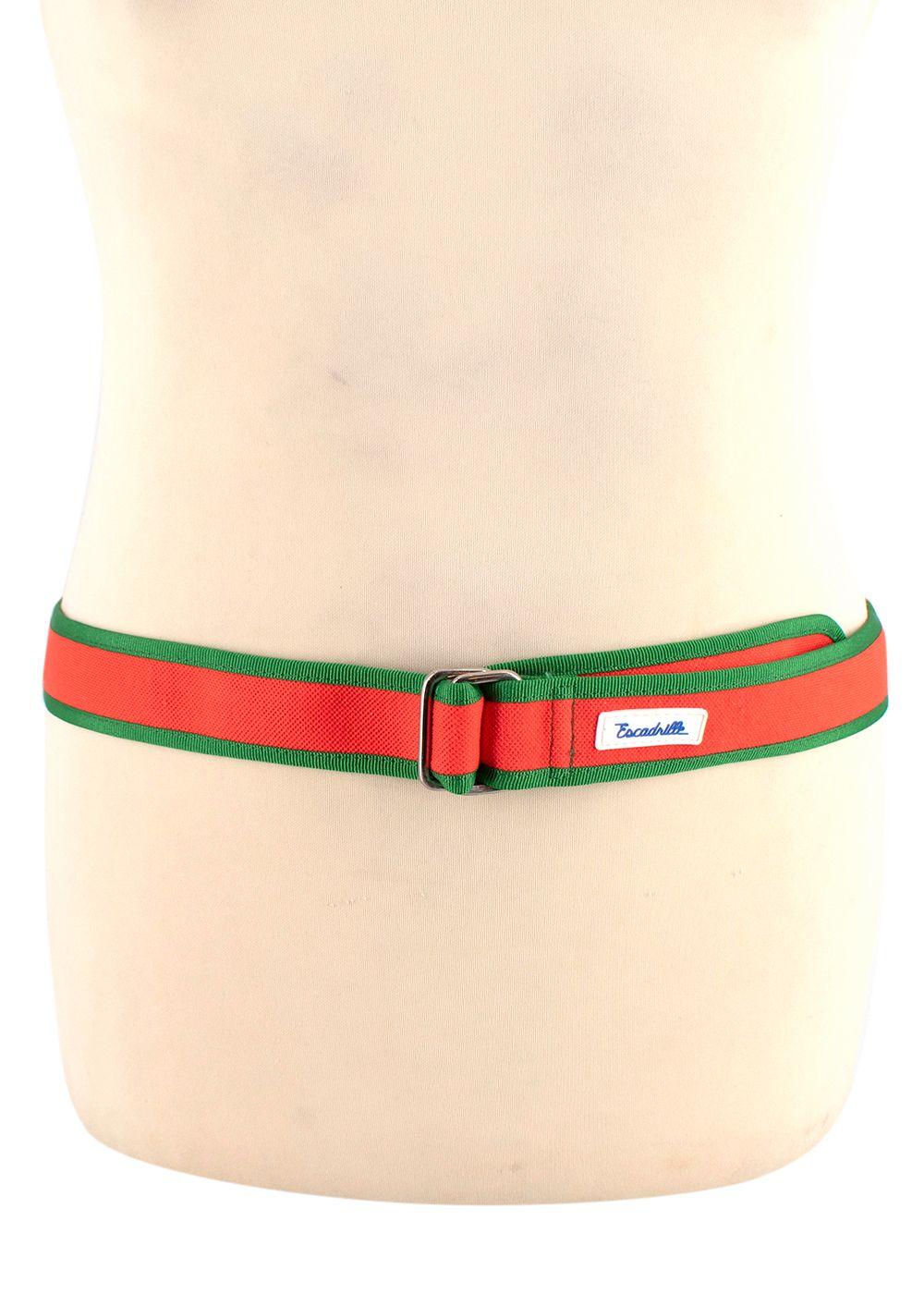 Escadrille Orange and Green Fabric Belt
