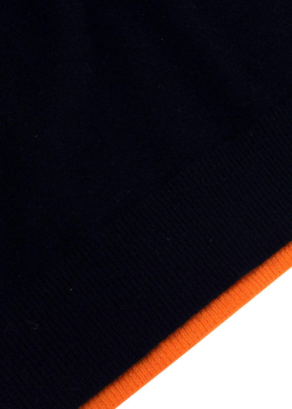 Madeleine Thompson Navy & Orange Cashmere Joshua Jumper