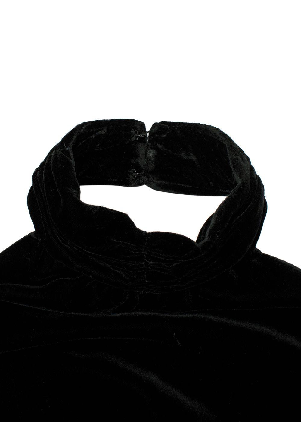 Raquel Diniz Black Velvet Giovanna Midi Dress
