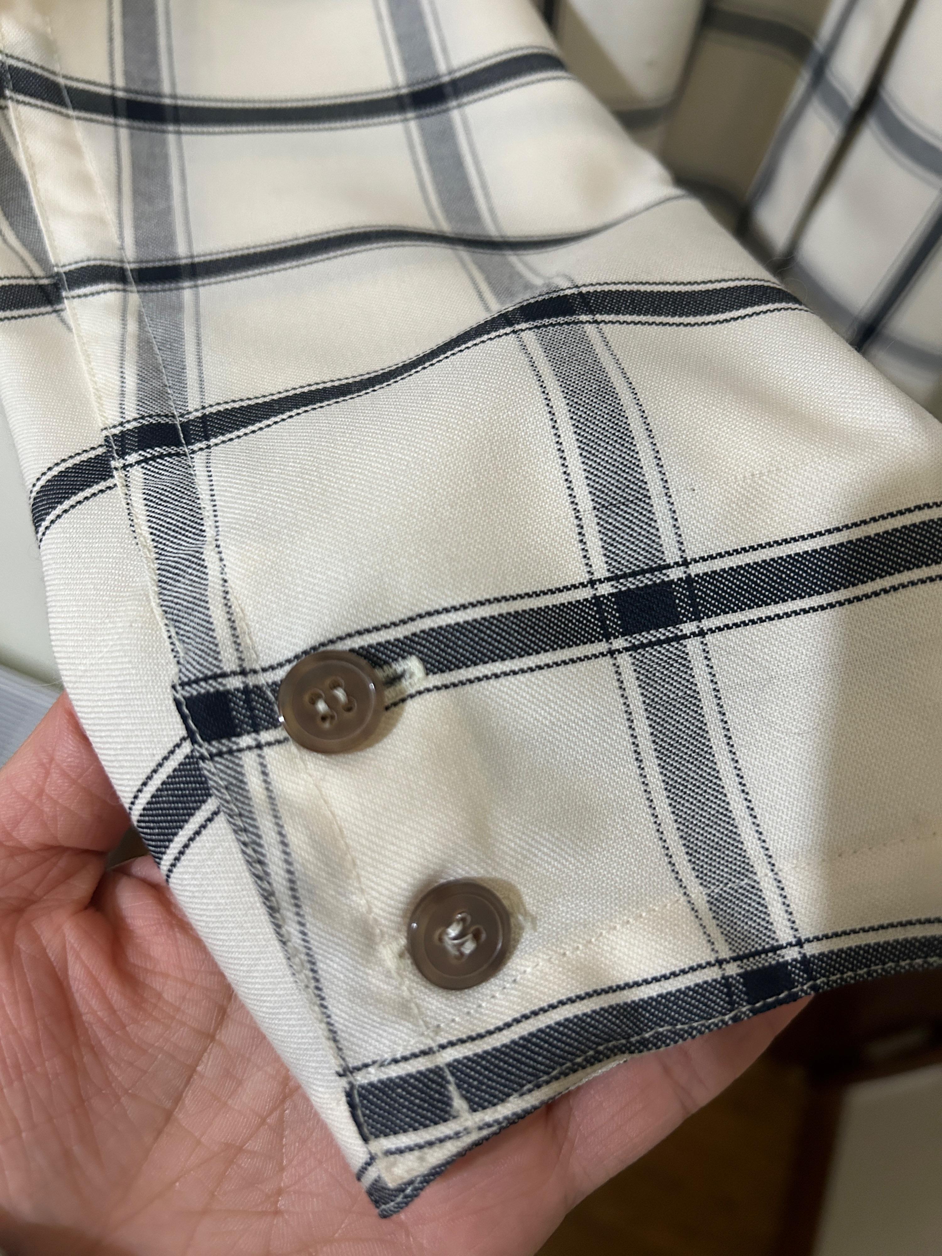 Virgin Wool Black And White Checked Shirt Dress