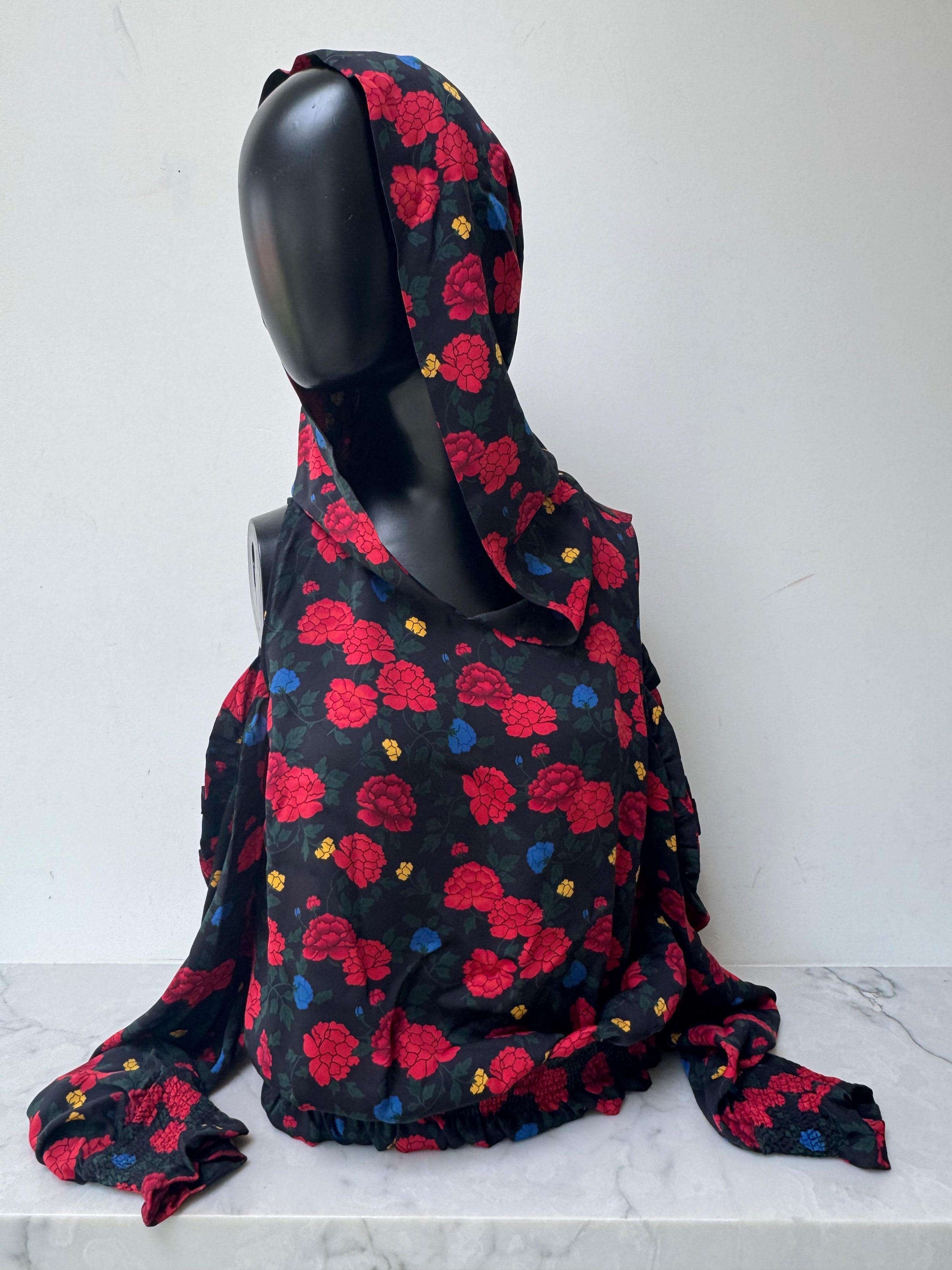 Magda Butrym Hooded Cold Shulder Top