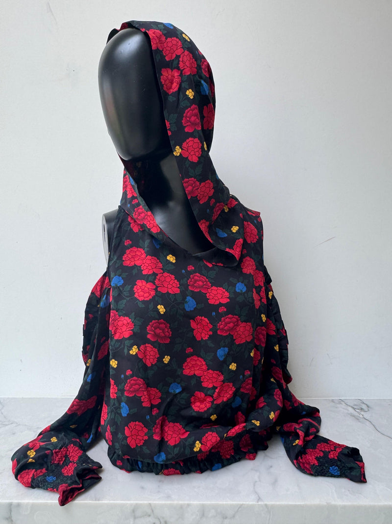 Magda Butrym Hooded Cold Shulder Top
