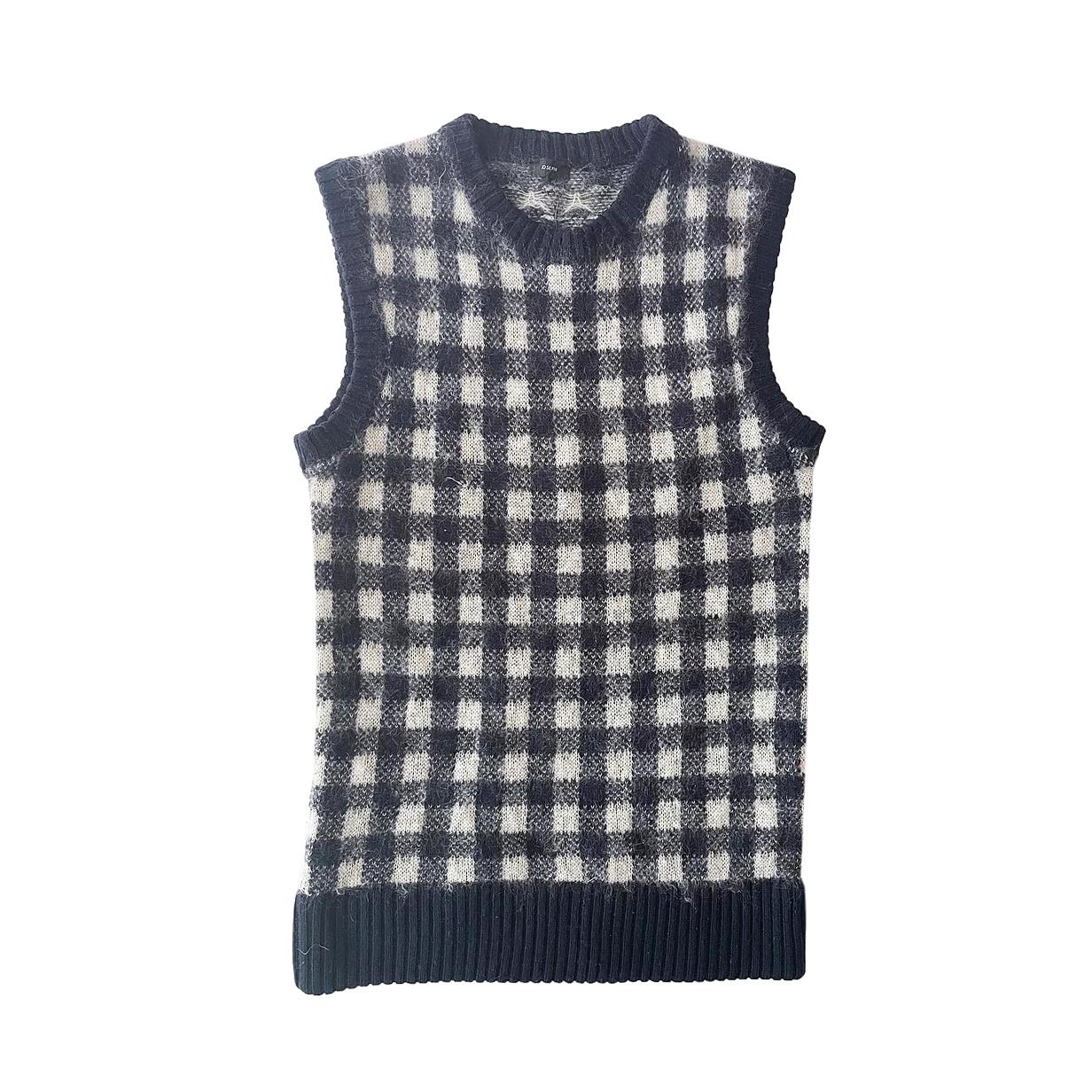 Joseph Check Mohair Blend Sweater Vest