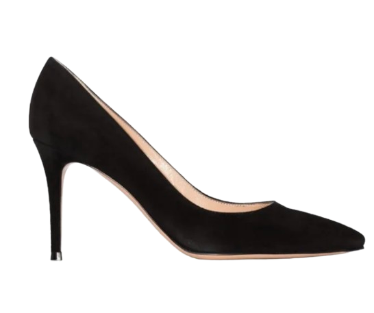 Gianvito Rossi Black Suede 85 Pumps
