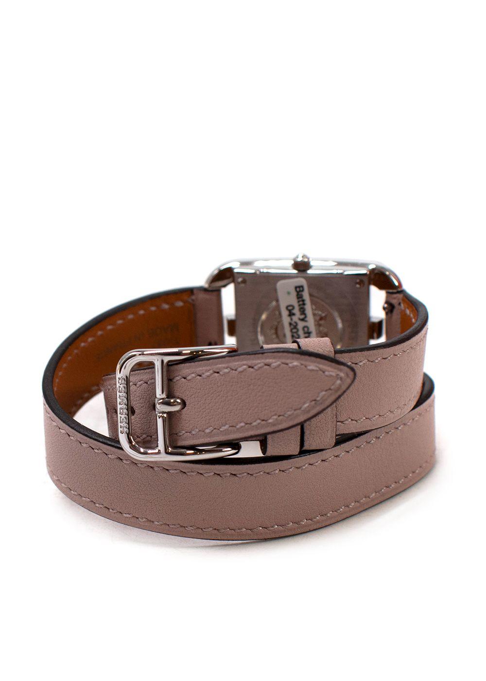Hermes Glycine Anchor Chain Small Model Cape Cod Watch with Double Tour Strap