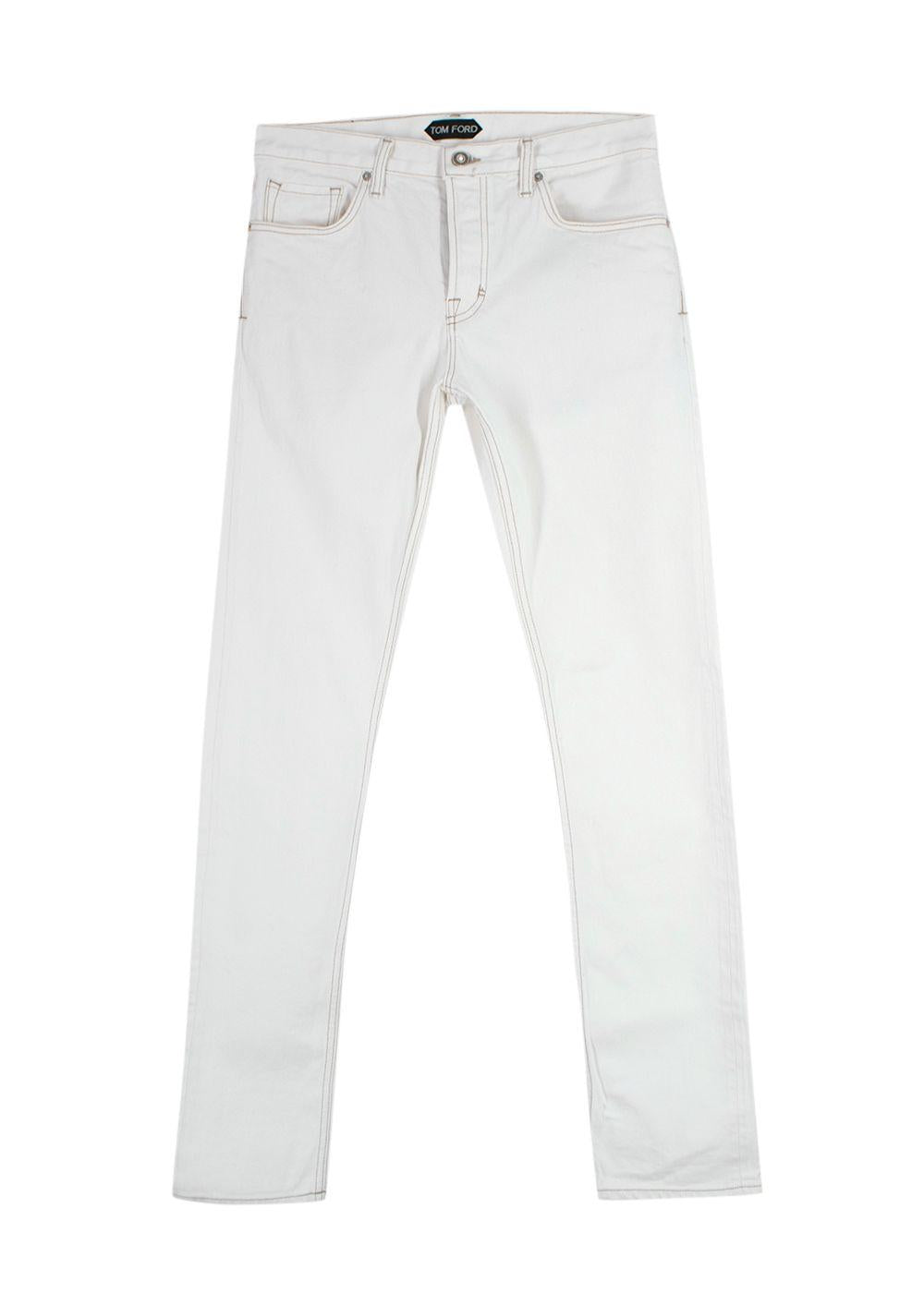 Tom Ford White Denim Slim Fit Jeans