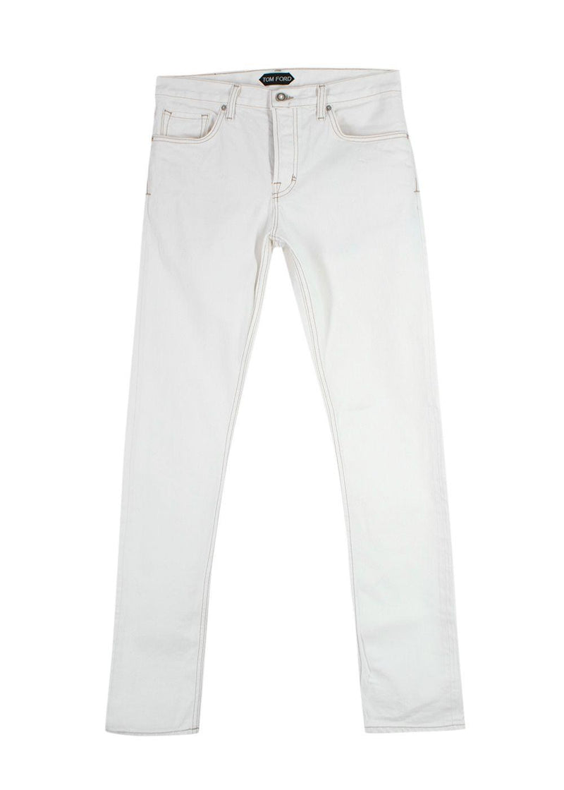 Tom Ford White Denim Slim Fit Jeans