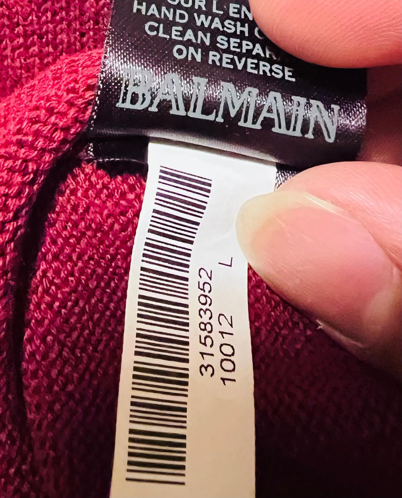 Crest Detail Red Quarter Zip Jumper