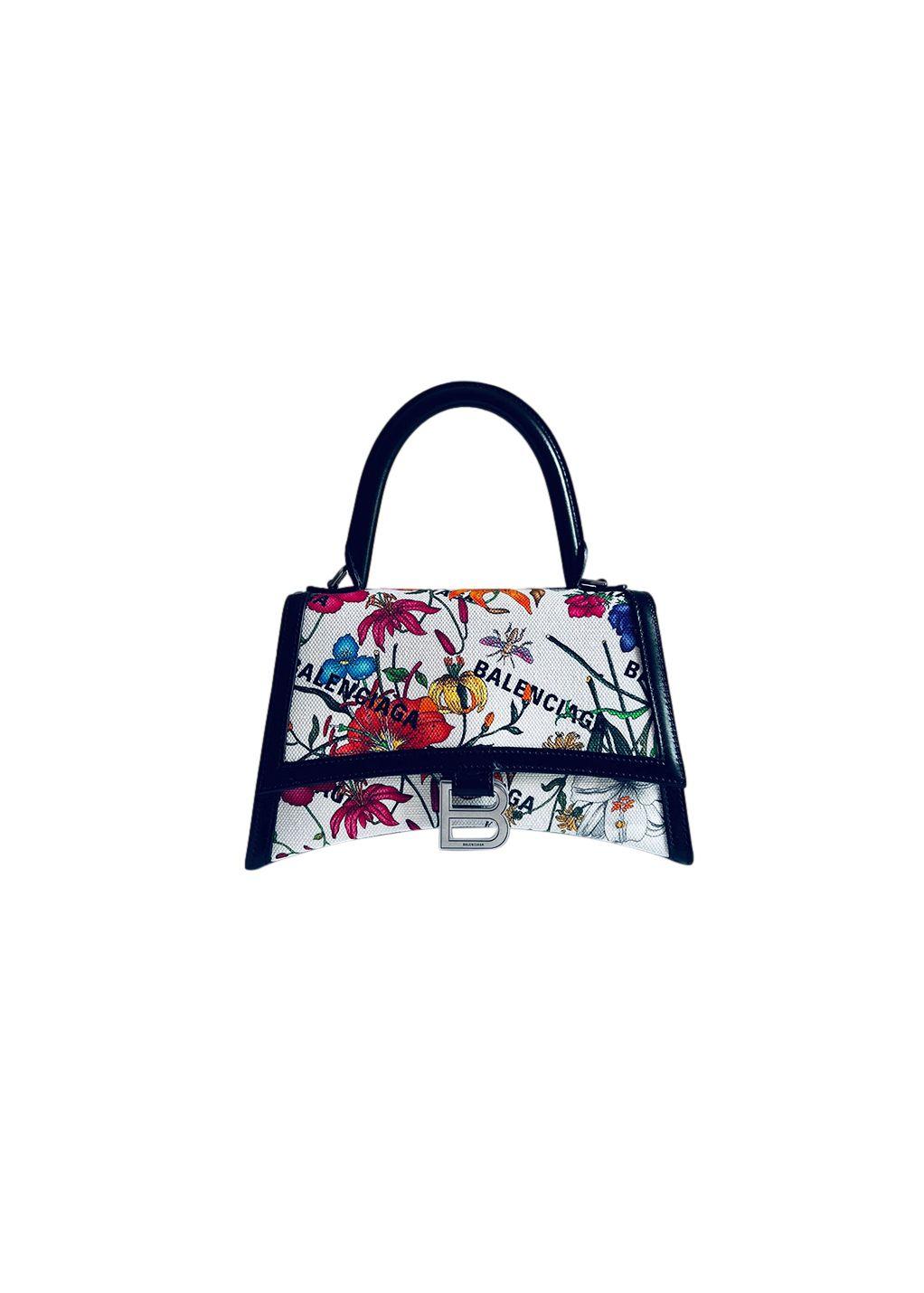 x Balenciaga Hacker Project Flora canvas Hourglass bag