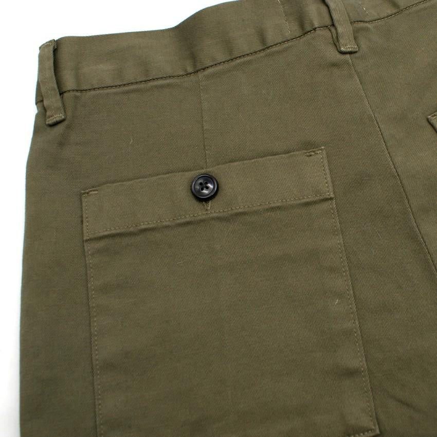 Frame Army-green Le Cuffed Shorts