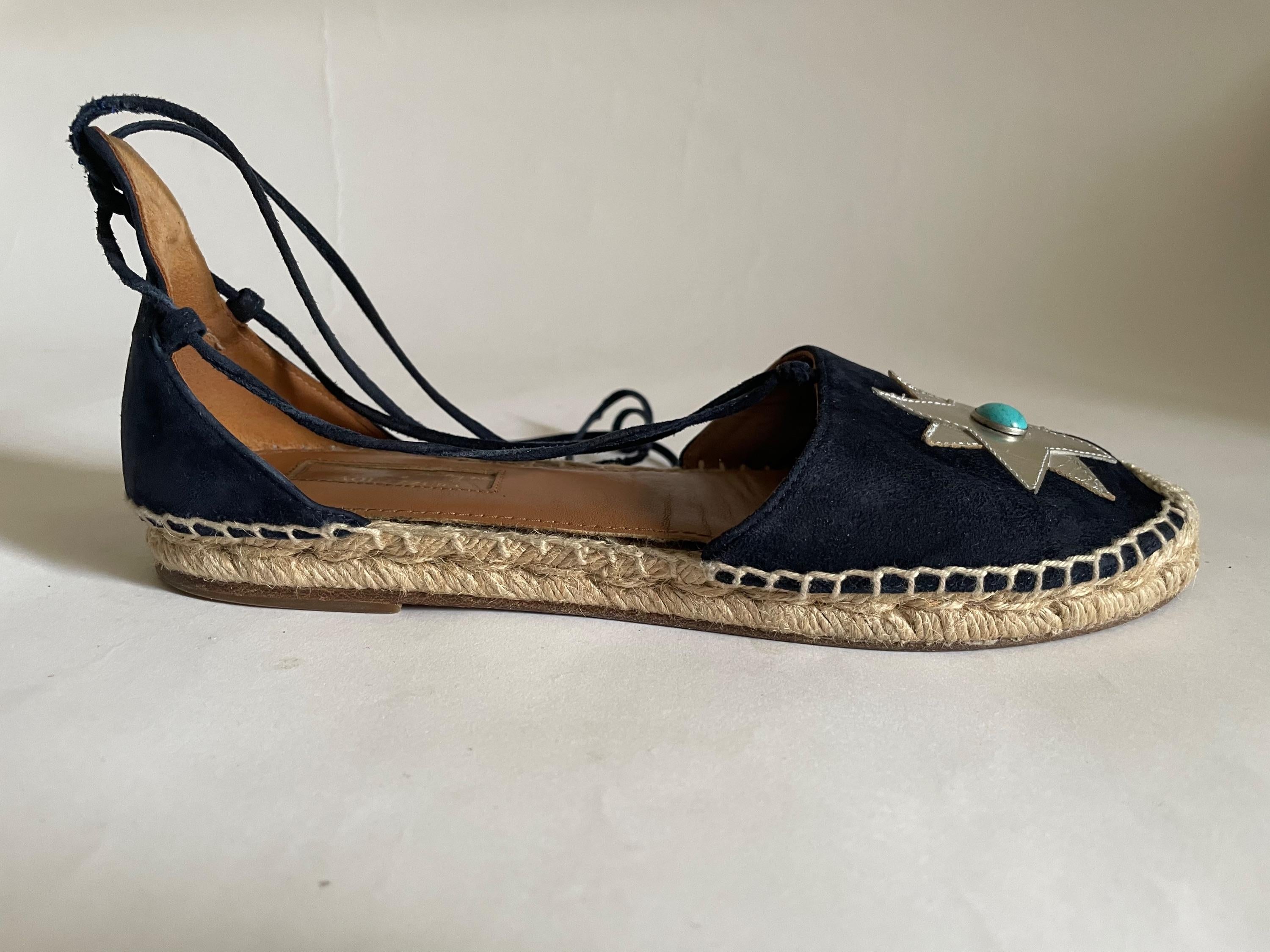 x Poppy Delevingne Midnight Flat Espadrilles