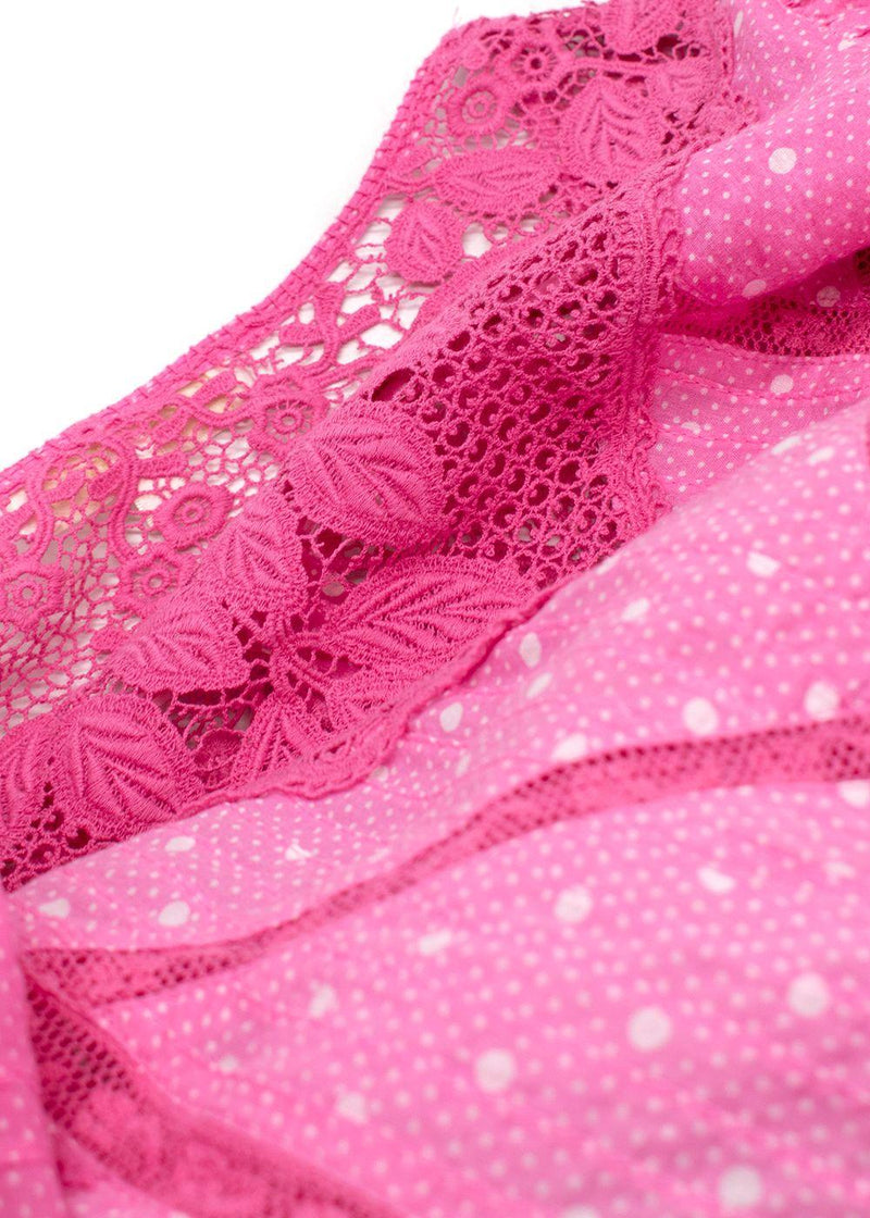 Love Shack Fancy Pink Jaislyn Mini Dress