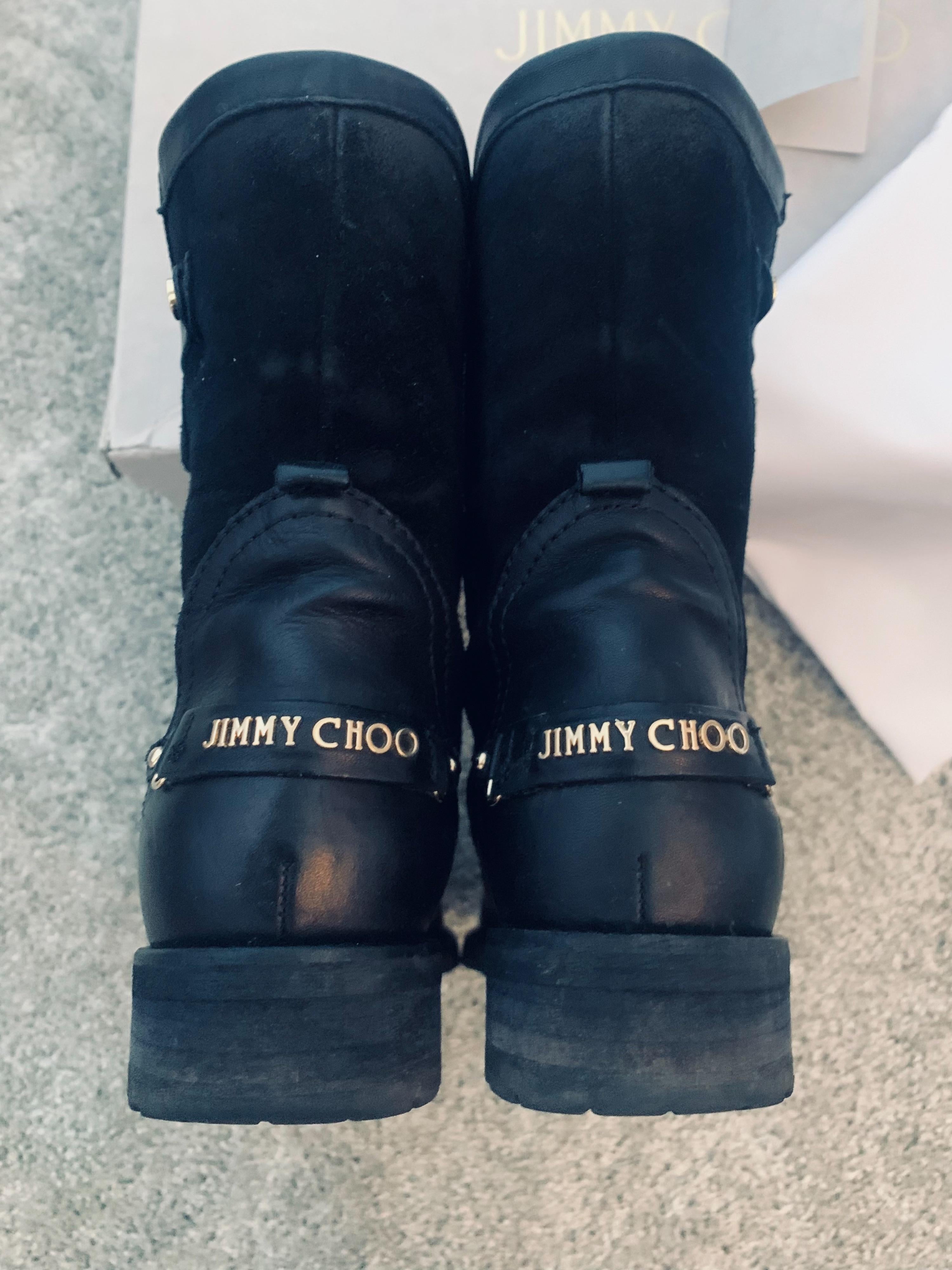 Black Suede & Shearling Dante Boots