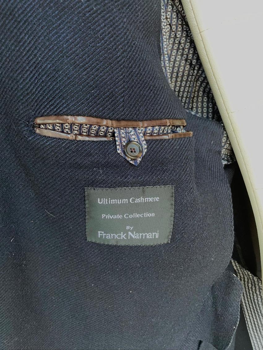 Franck Namani Croc Embossed Patch Detail Cashmere Jacket