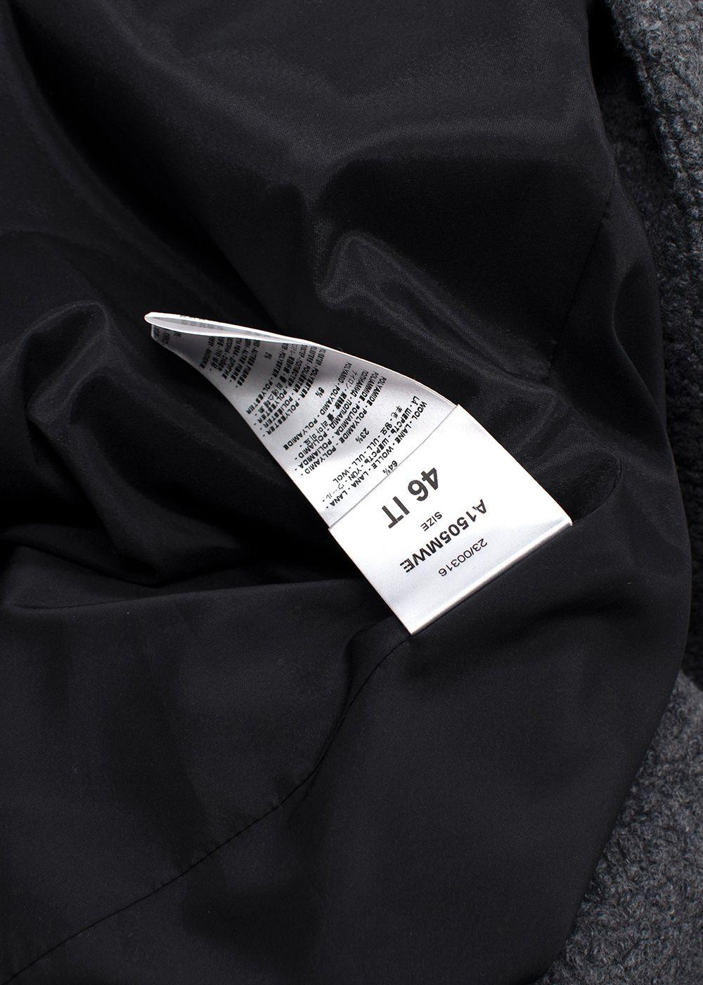 Harris Wharf Grey Shearling Wool Long Gilet