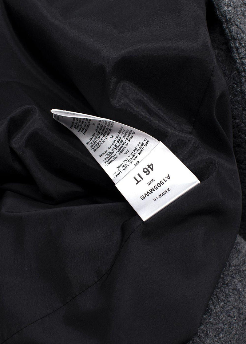 Harris Wharf Grey Shearling Wool Long Gilet
