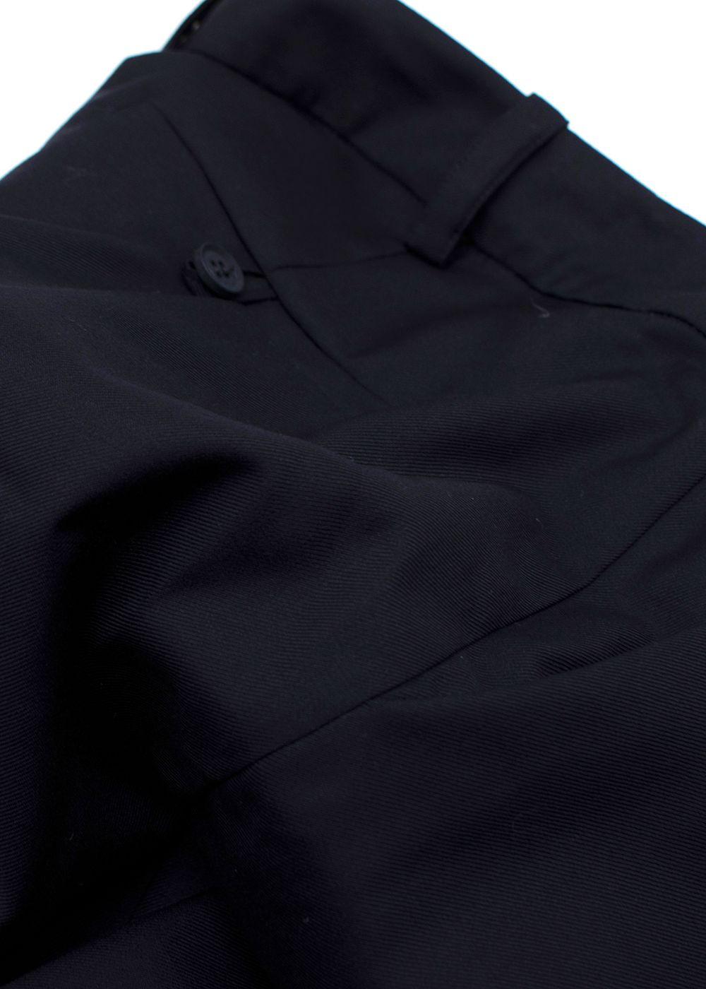 Serena Bute Navy Wool Tapered Cargo Trouser