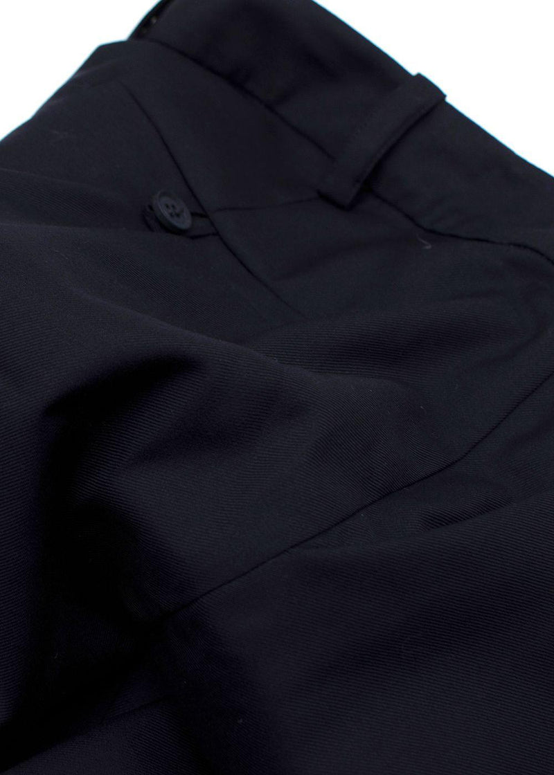 Serena Bute Navy Wool Tapered Cargo Trouser