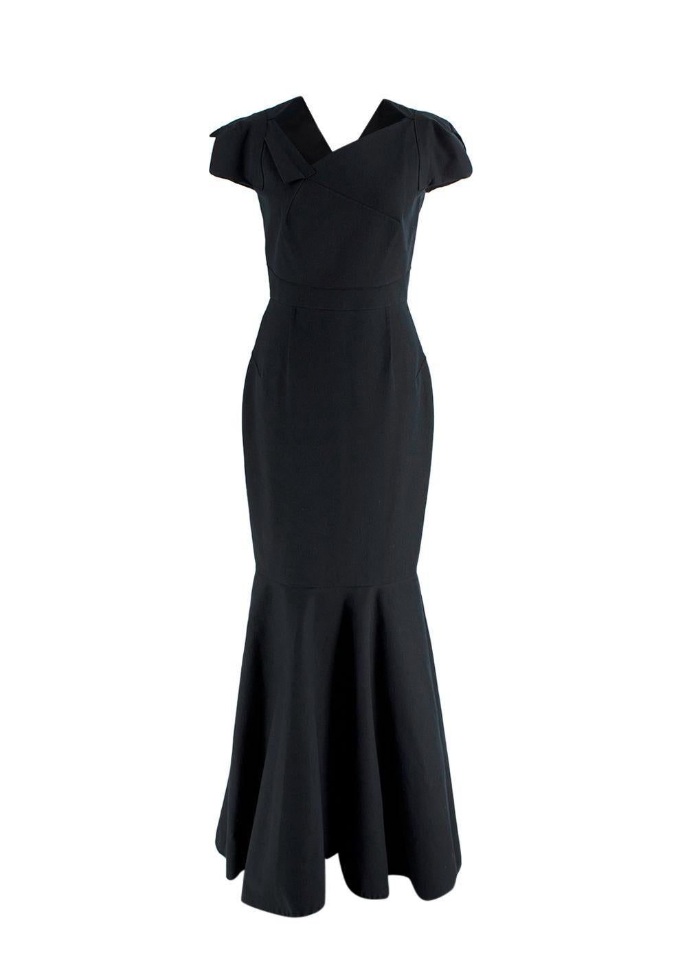Limited Edition Selfridges x Roland Mouret Black Assymetric Hem Gown