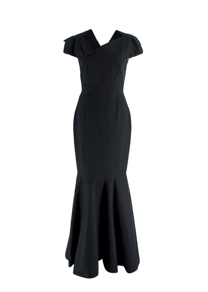 Limited Edition Selfridges x Roland Mouret Black Assymetric Hem Gown