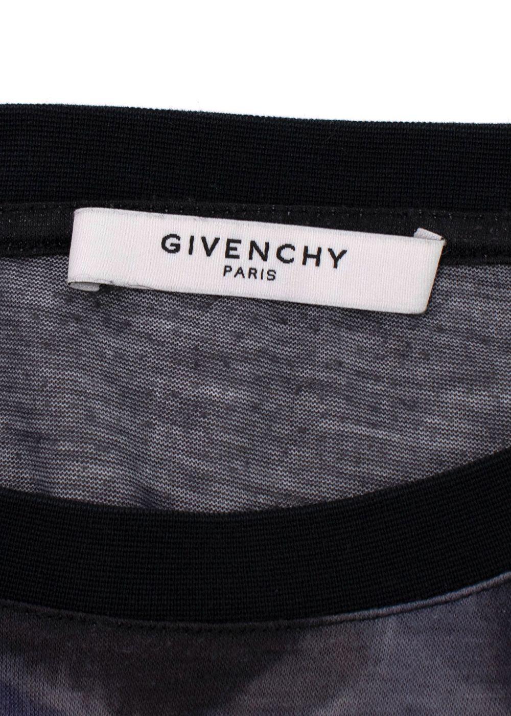 Givenchy Doberman Multicolor Cotton Printed Short Sleeve T-shirt