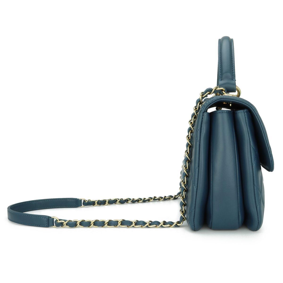 Chanel Blue Lambskin Trendy Bag