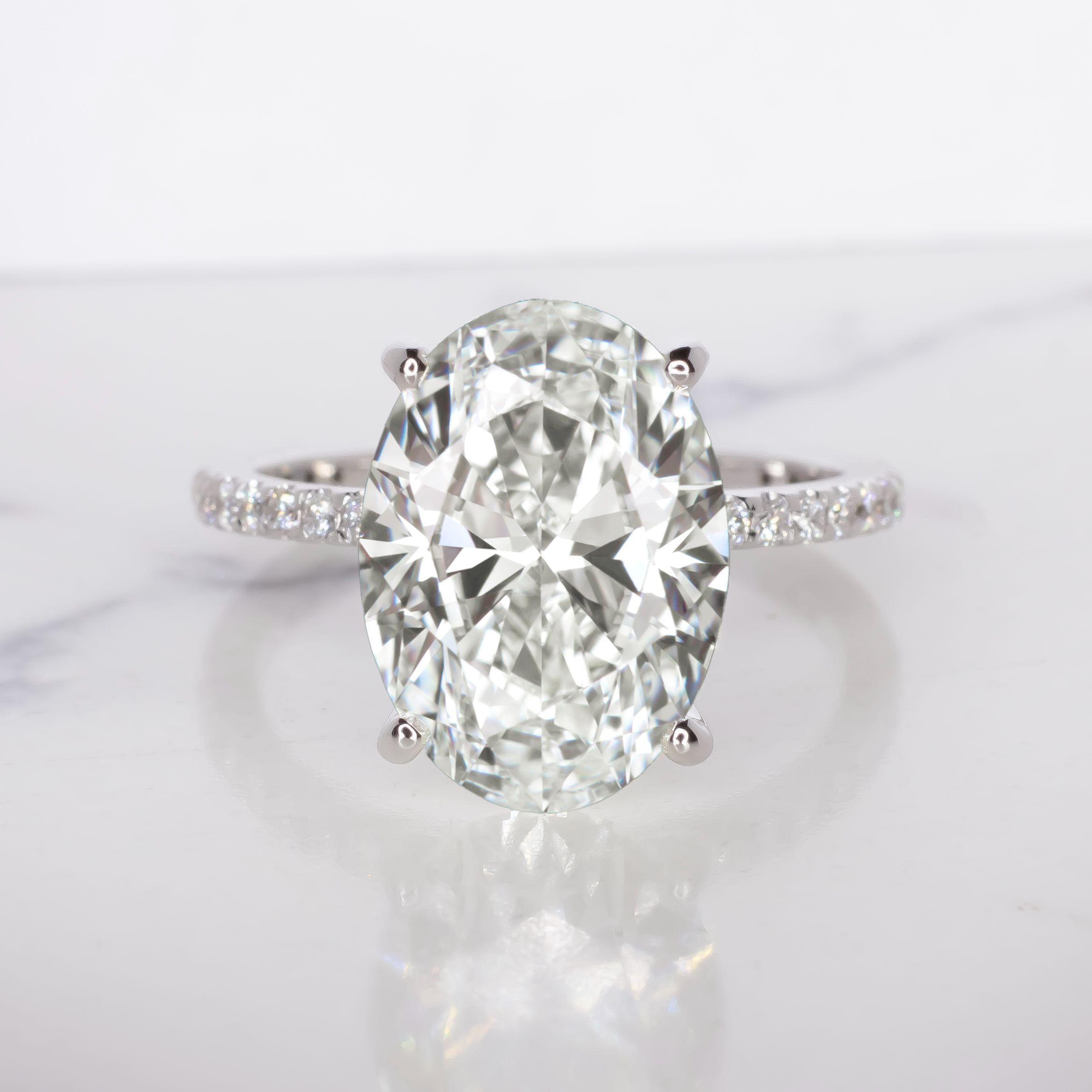 Verde 5ct IGI Certified Lab Grown Oval Cut Diamond Ring