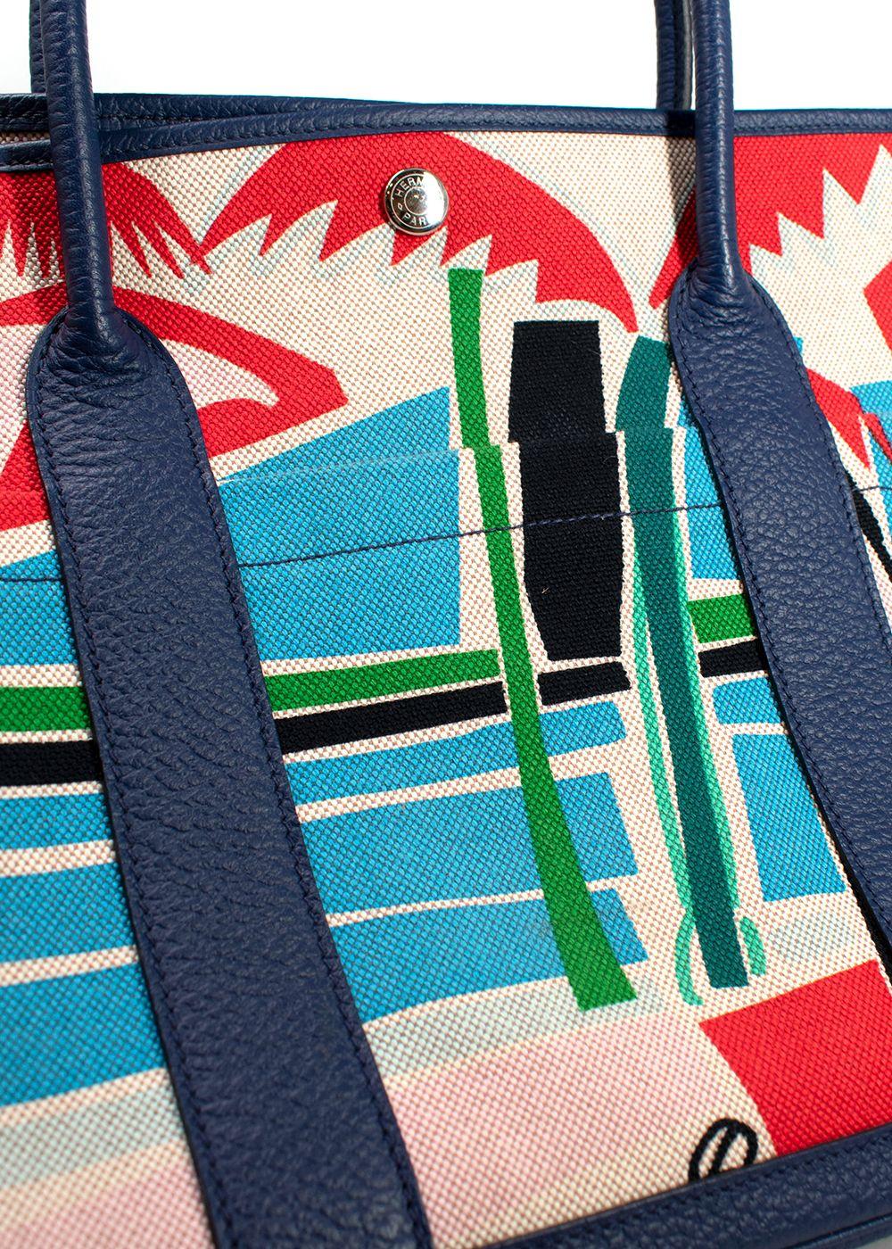 Hermes Sea Surf Garden Party Tote Bag