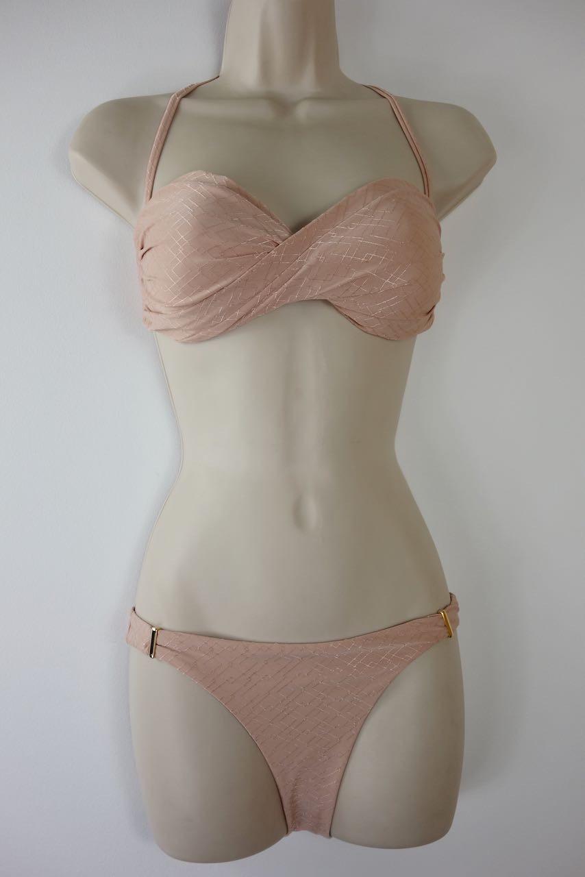 Pale Pink Twist Front Bikini