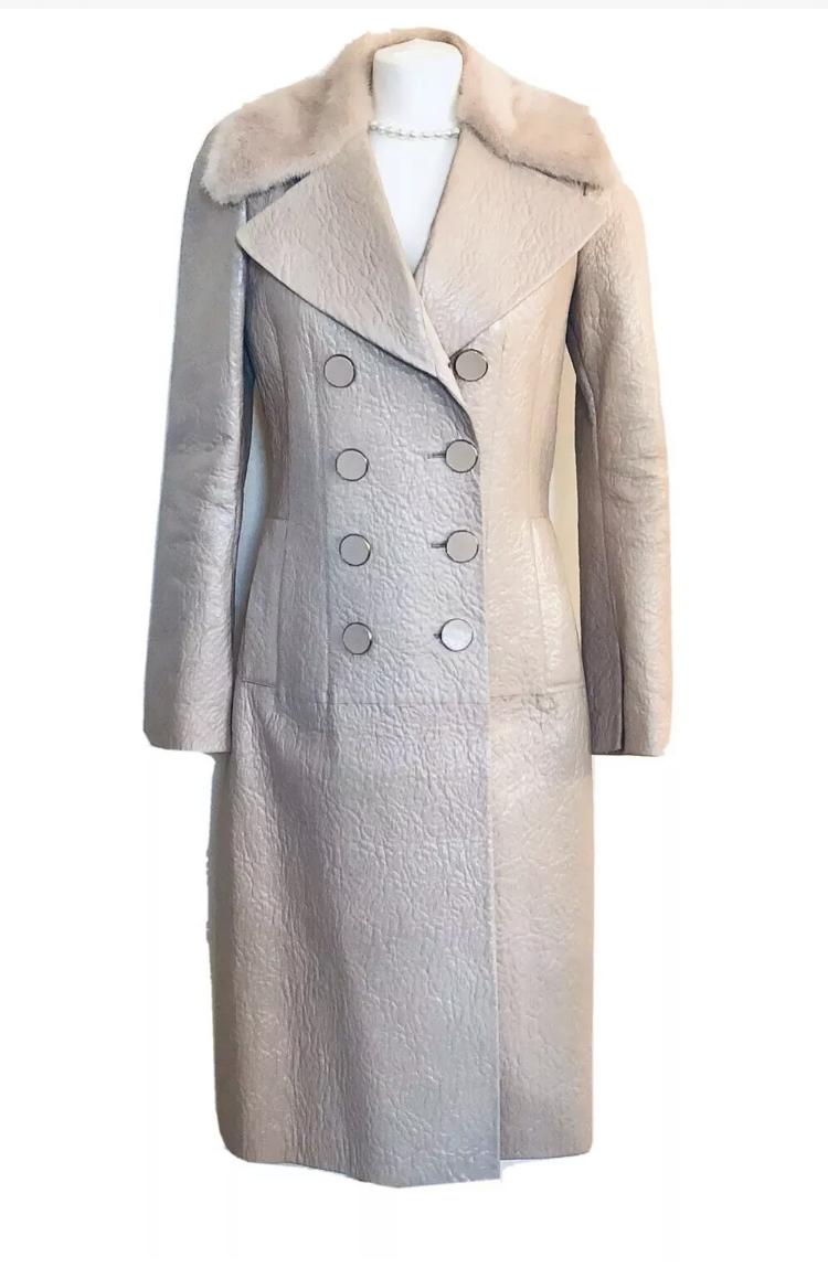 Alexander Mcqueen Coat With Mink Fur Collar